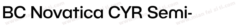BC Novatica CYR Semi字体转换